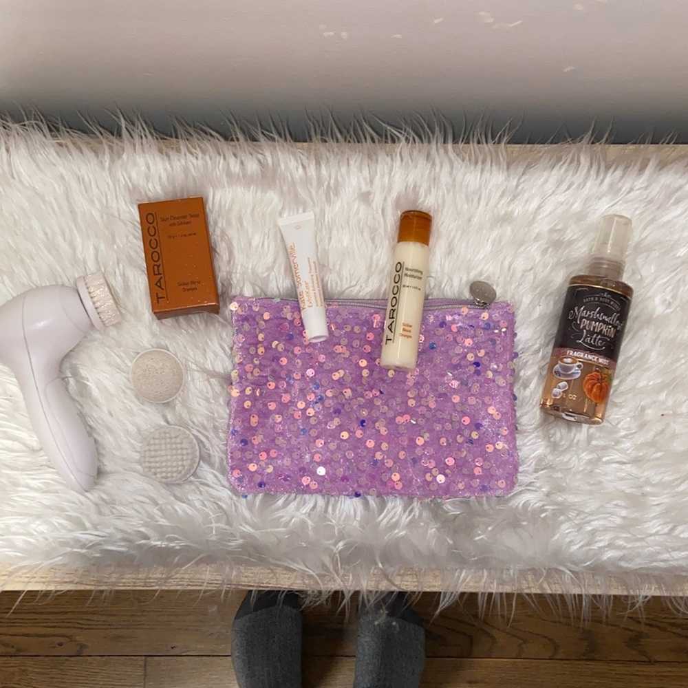 Self Care Bundle - spin brush, fine fragrance mist, lotion, exfoliant & soap